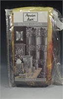 POPULAR BATH SHOWER CURTAIN SILVER NEW IN PACKAGE