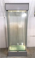 Lighted glass retail display case