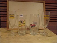 beer glasses Bradings, coors, labatts,