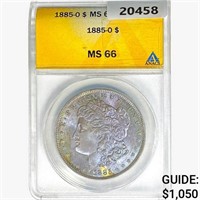 1885-O Morgan Silver Dollar ANACS MS66