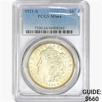 1921-S Morgan Silver Dollar PCGS MS64