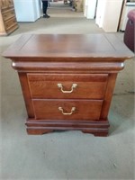 Nice Wooden 2 Drawer Night Table Measures 26" x