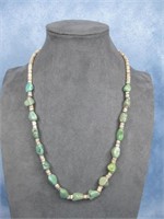 Sterling N/A Royston Turquoise Heishi Necklace