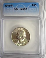 1946-S Quarter ICG MS67 LISTS $275