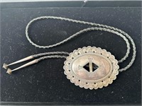 Native American Silver Bolo Tie