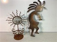 2pc Metal Yard Decor, 15 & 20in Tall