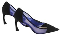 Christian Dior Black & Blue Mesh Heels