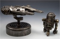 Star Wars Scrap Metal Sculptures - R2D2, Falcon.