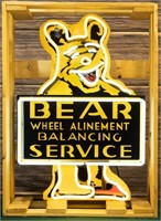 Bear Wheel Alignment Neon Advertising Sign