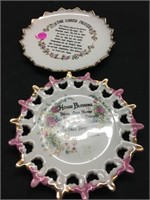 Vintage House Blessing & The Lord's Prayer Plates