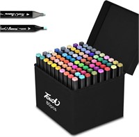 80 Colors Alcohol Markers Brush & Chisel Dual Tip