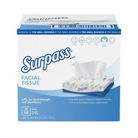 Surpass Facial Tissue 2-Ply  Unscented,10  Boxes