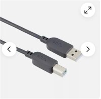 onn. 6ft Gray USB to USB-B Printer Cable  1 Count