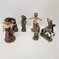 Indians and cowboys figurines
