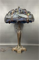 Stained Glass Dragonfly Table Lamp