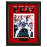 Pete Rose Cincinnati Reds 12x16 Signed 8x10 GFA