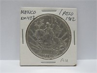 1912 Mexico 1 Peso silver