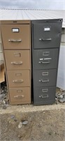 (2) Letter Size 4 Drawer File Cabinets