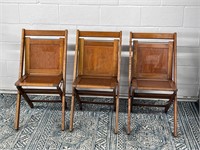 3 Vintage Folding Chair Mid Century Modern