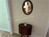 Oval Mirror w/Cabinet