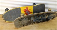 Pair of vintage skateboards