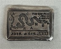 2oz SILVER 2020 JOIN OR DIE BAR