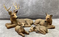 Vintage Resin Deer Family