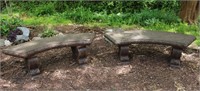 Painted Concrete Benches
