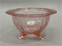 Cambridge Cleo Pink Glass Footed Candy Dish