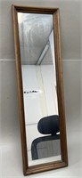 Tall Wood Framed Mirror VTG