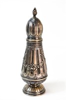 French Fluted & Embossed 800 Silver Sugar Caster