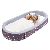 Mooedcoe Foldable Toddler Floor Bed with Sides, Fo
