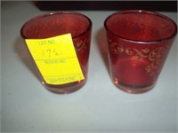 RUBY ETCHED SHOT GLASS