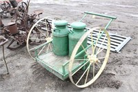 MILK HAND CART WITH (2) MATCHING MILK CANS