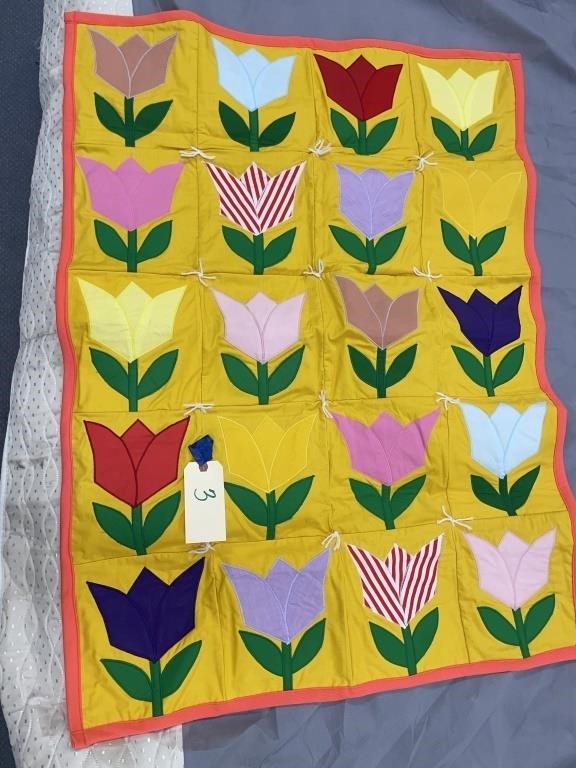 Small Hand Made Quilt Tulip Pattern