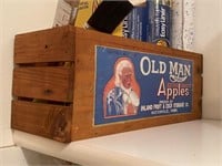 Old Man Apples Crate