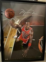 Life size Michael Jordan signed basketball