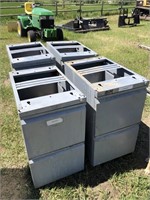 4 - Steel 2 Drawer Filing Cabinets