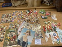 VINTAGE GERMANY PAPER CUT OUTS & OTHER PAPER ITEMS