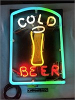 Neon Sign; "Cold Beer"