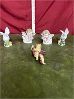Angel and dove figurines