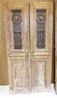 Iron Inset Primitive Egyptian Doors.