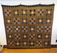 Quilt - Handmade - Square Pattern - Hand Tied