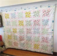 8 Point Star Patchwork Quilt - Homemade/Machine
