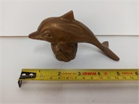 Vintage Penco Brass Dolphin Paper Weight