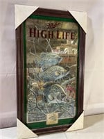 Miller High Life bar mirror 14” x 25”