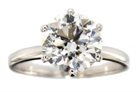 14kt Gold 3.31 ct VS Lab Diamond Solitaire Ring