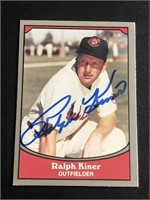 Ralph Kiner Signed Card HOF 'er