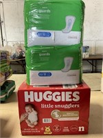 1 LOT (3) ASSORTED DIAPERS/GUARDS ** NEW/ MIGHT
