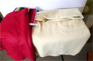 Pure Wool Loomed Blanket 67"x80", Etc